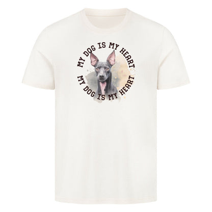 Premium T-Shirt "Xoloitzcuintle HEART" Natural Raw – hunde-shirt.de