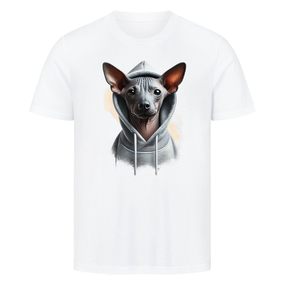 Premium T-Shirt "Xolo Hooded-Shirt" Weiß – hunde-shirt.de
