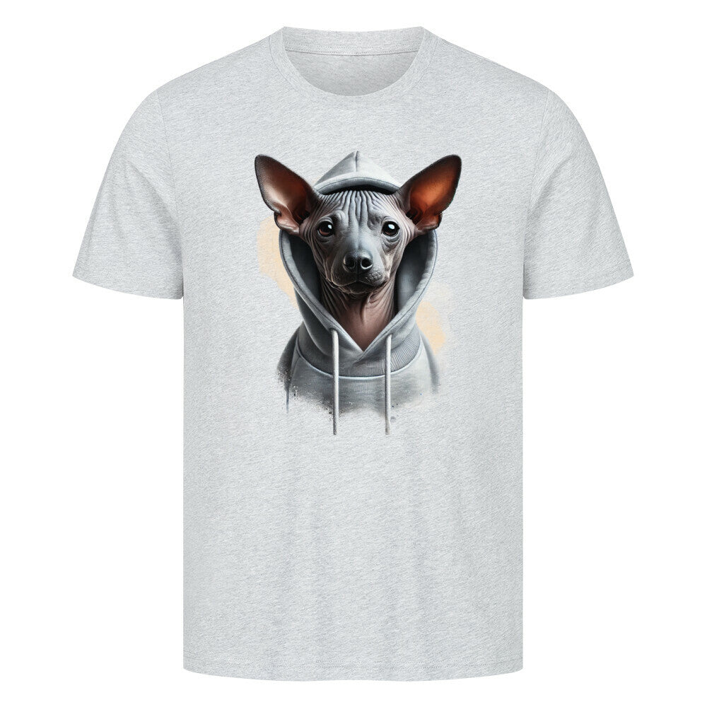 Premium T-Shirt "Xolo Hooded-Shirt" Heather Grey – hunde-shirt.de