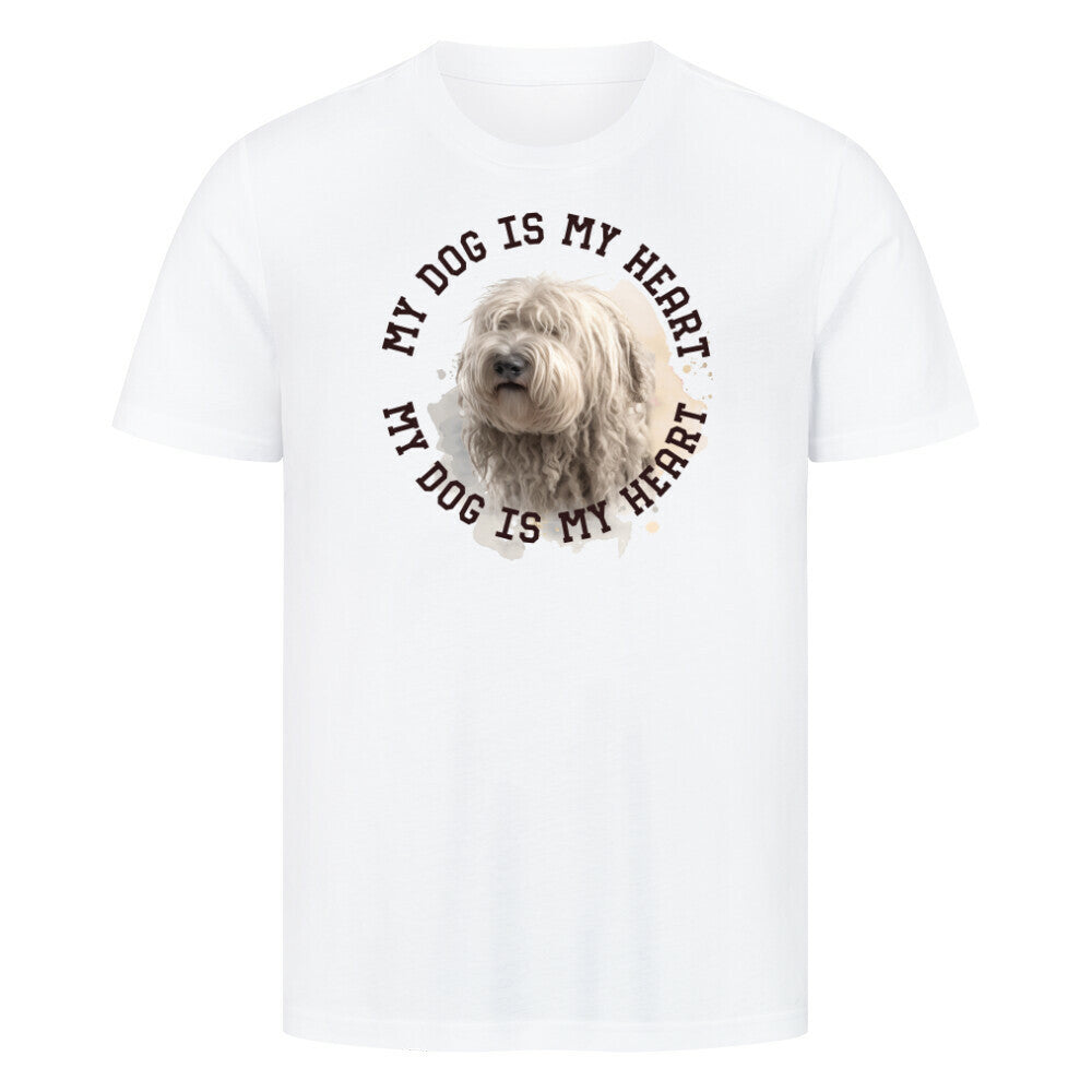 Premium T-Shirt "Komondor" Weiß – hunde-shirt.de