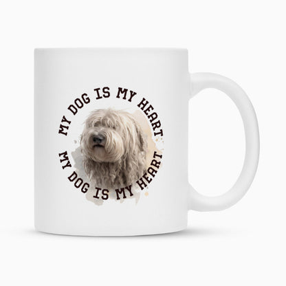 Tasse "Komondor HEART" Weiß – hunde-shirt.de