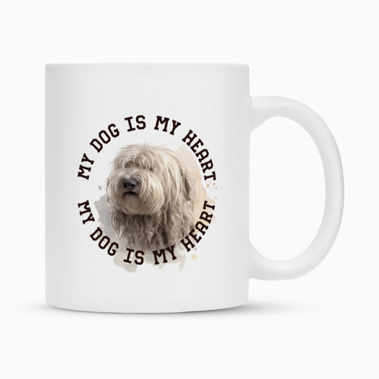 Tasse "Komondor HEART" Weiß – hunde-shirt.de