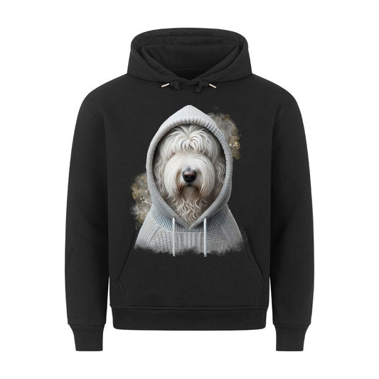 Premium Hoodie "Komondor Hooded" Schwarz – hunde-shirt.de