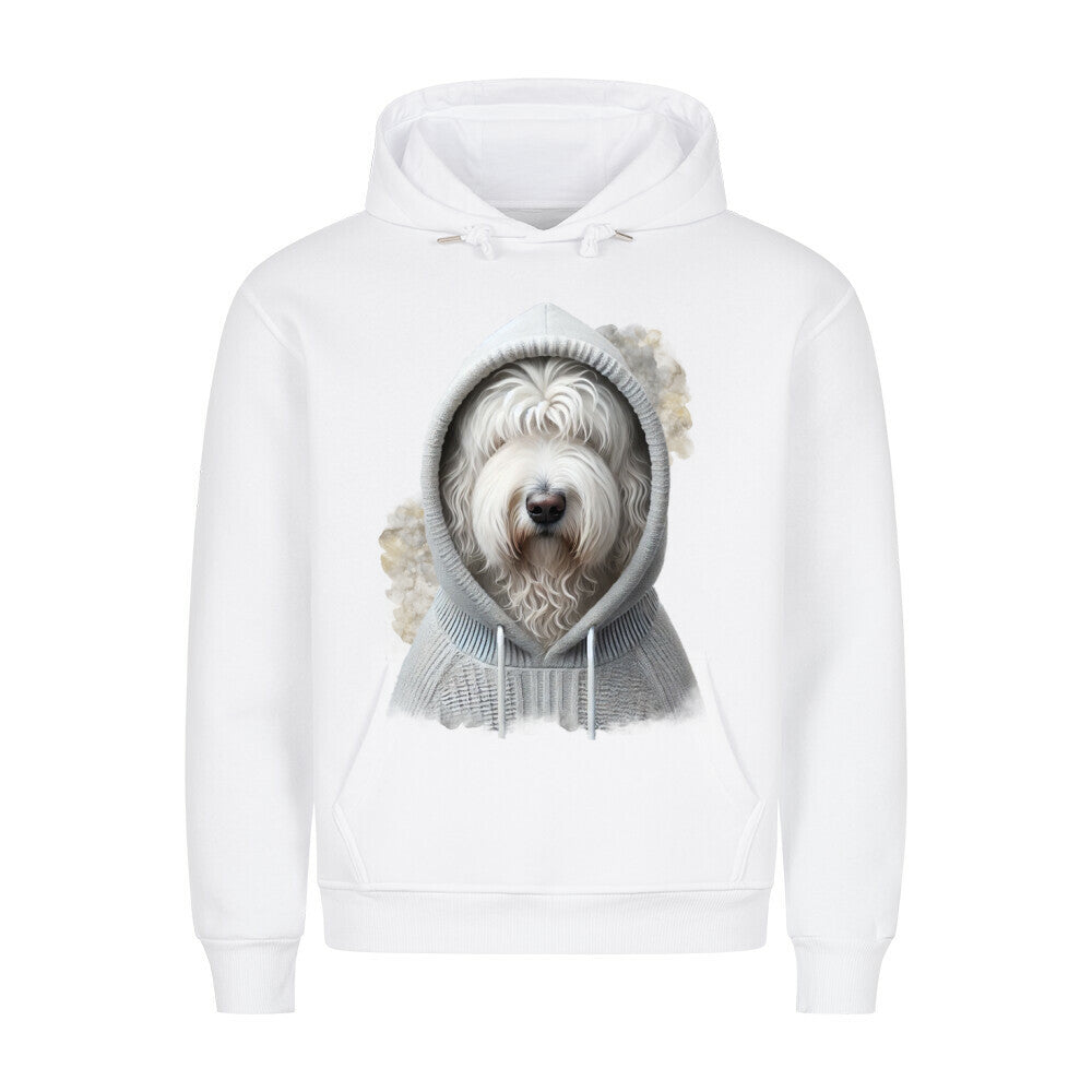 Premium Hoodie "Komondor Hooded" Weiß – hunde-shirt.de