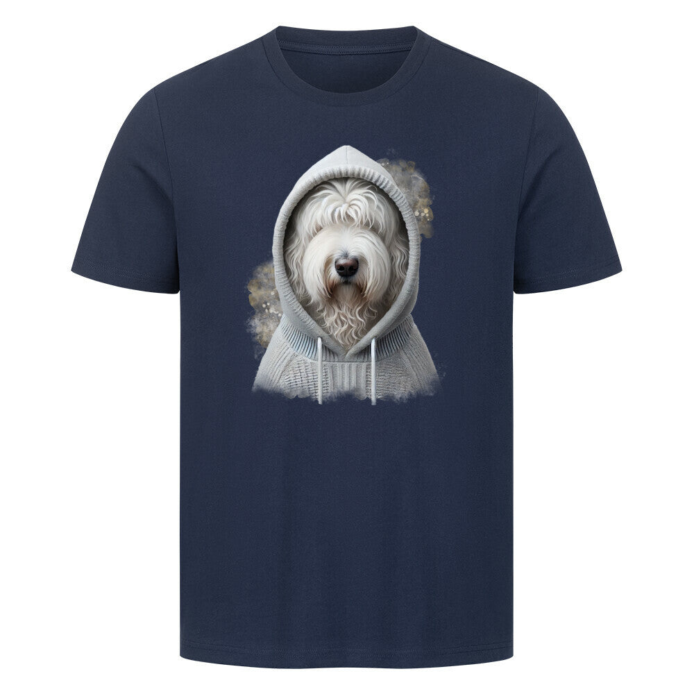 Premium T-Shirt "Komondor Hooded-Shirt" French Navy – hunde-shirt.de