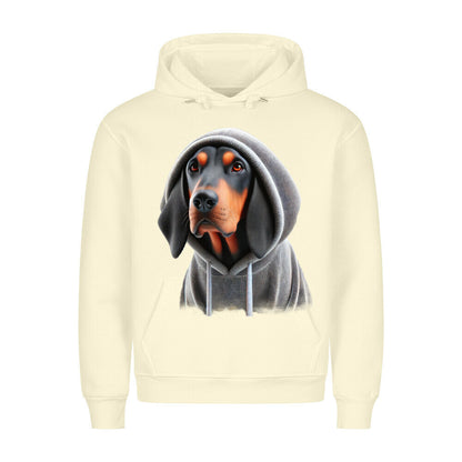 Premium Hoodie "Coonhound black and tan Hooded" Beige – hunde-shirt.de