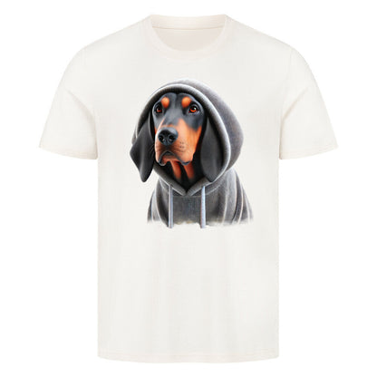 Premium T-Shirt "Coonhound b/t Hooded-Shirt" Natural Raw – hunde-shirt.de