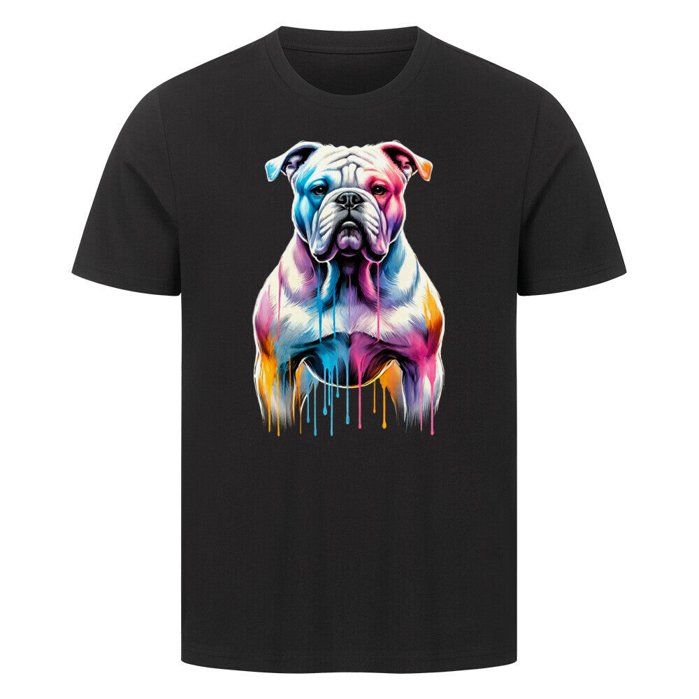 Premium T-Shirt "American Bulldog ART" Schwarz – hunde-shirt.de