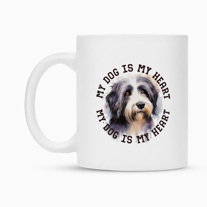 Tasse "Bearded Collie HEART" – hunde-shirt.de