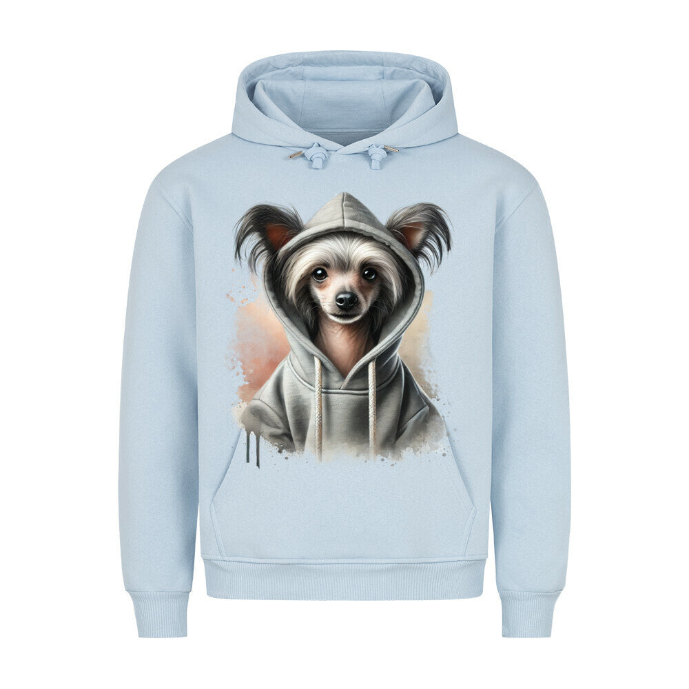 Premium Hoodie "Chinese Crested Hooded" Babyblau – hunde-shirt.de
