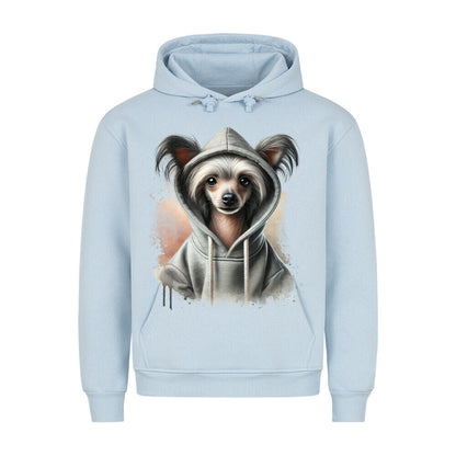 Premium Hoodie "Chinese Crested Hooded" Babyblau – hunde-shirt.de