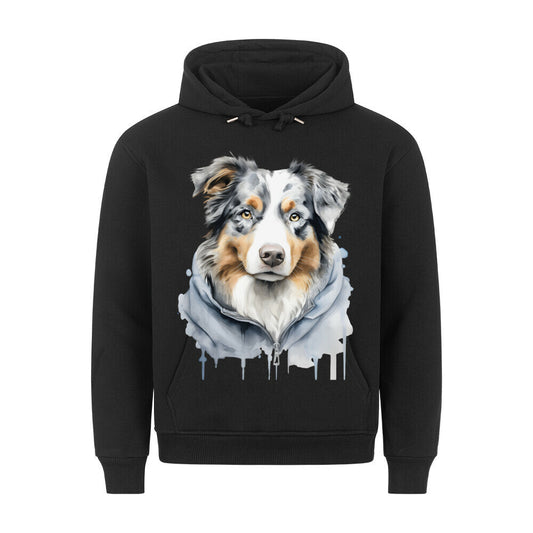 Premium Hoodie "Australian Shepherd Hooded" Schwarz – hunde-shirt.de