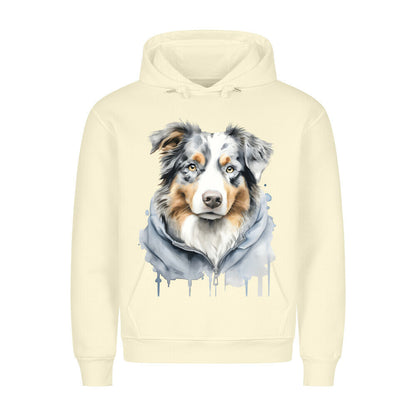 Premium Hoodie "Australian Shepherd Hooded" Beige – hunde-shirt.de