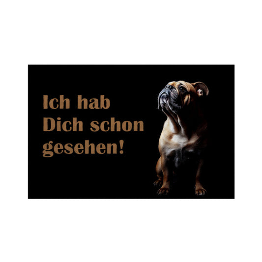 Fußmatte "Old English Bulldog ...schon gesehen" Weiß – hunde-shirt.de