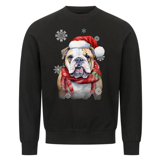 Premium Sweatshirt "English Bulldog Christmas" Schwarz – hunde-shirt.de