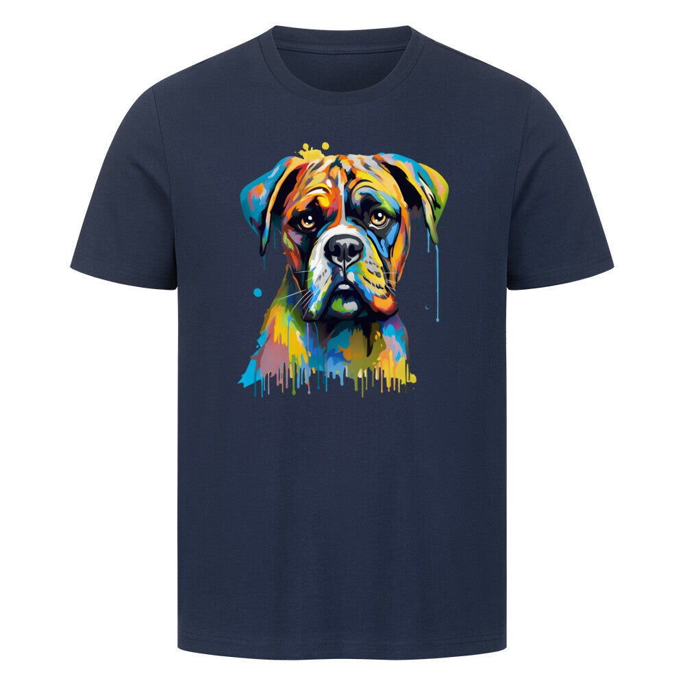 Premium T-Shirt "Deutscher Boxer ART" French Navy – hunde-shirt.de
