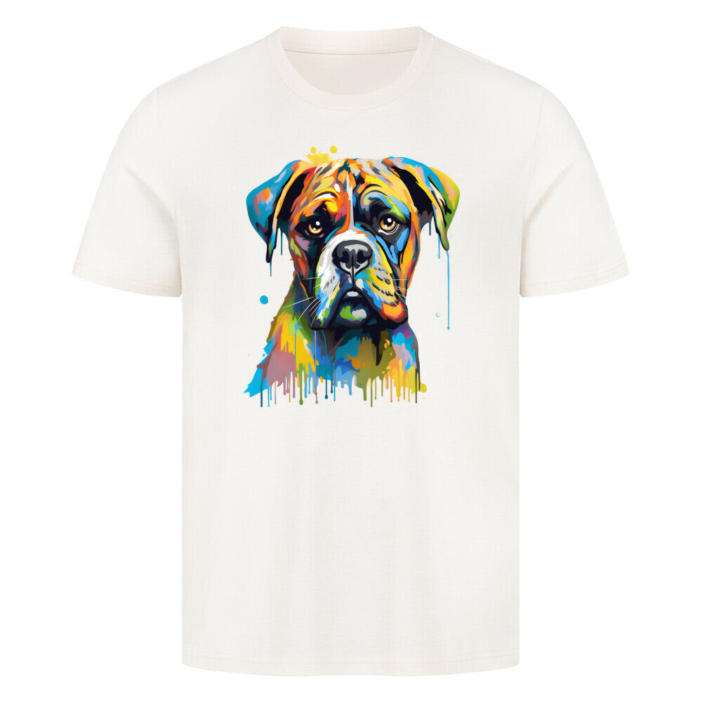Premium T-Shirt "Deutscher Boxer ART" Natural Raw – hunde-shirt.de