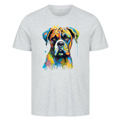 Premium T-Shirt "Deutscher Boxer ART" Heather Grey – hunde-shirt.de