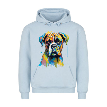 Premium Hoodie "Deutscher Boxer ART" Babyblau – hunde-shirt.de