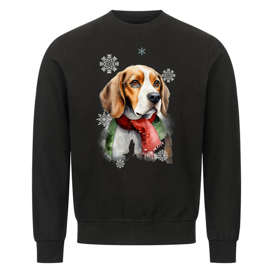 Premium Sweatshirt "Beagle Winter" Schwarz – hunde-shirt.de