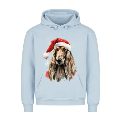 Premium Hoodie "Afghanischer Windhund Christmas" Babyblau – hunde-shirt.de