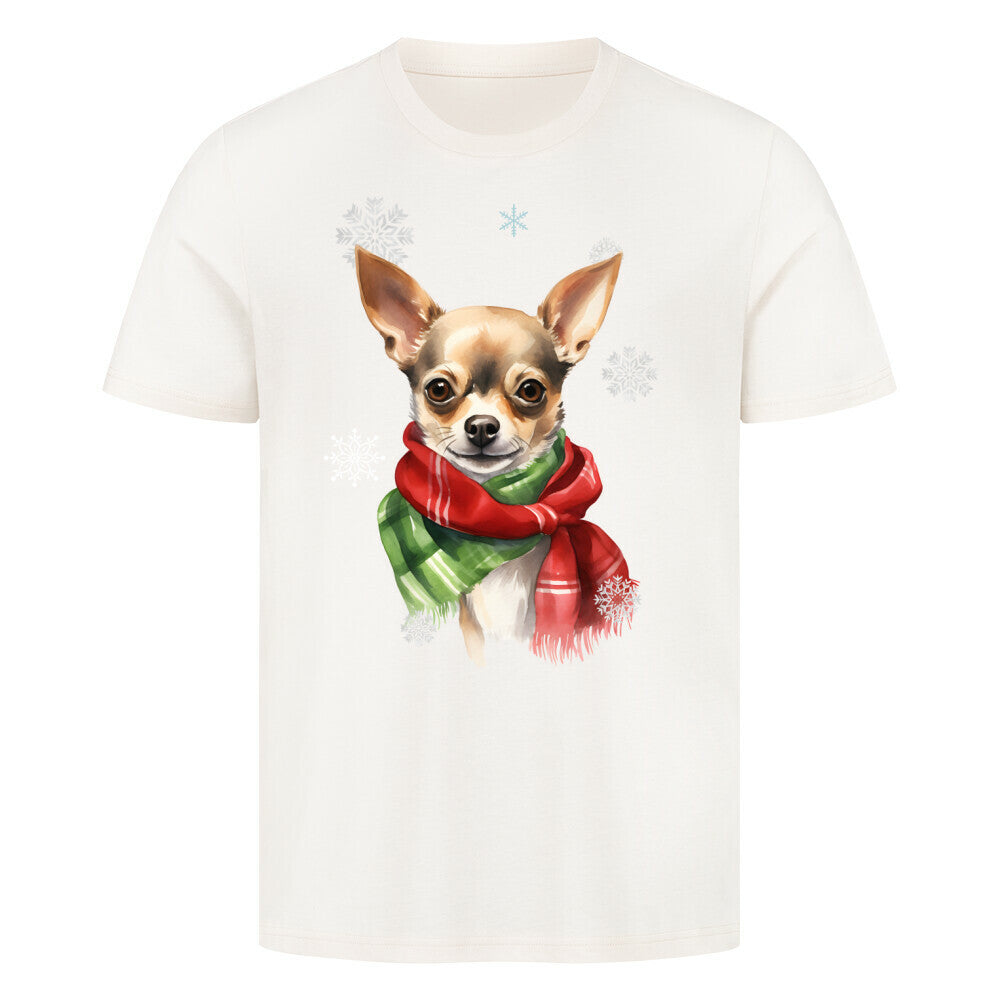 Premium T-Shirt "Chihuahua Winter" Natural Raw – hunde-shirt.de