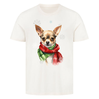 Premium T-Shirt "Chihuahua Winter" Natural Raw – hunde-shirt.de