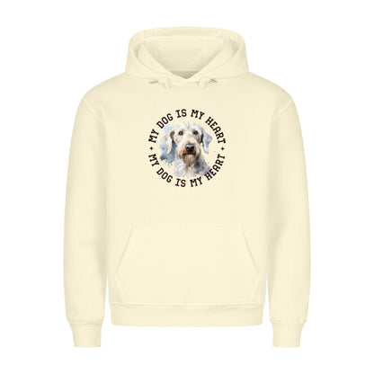 Premium Hoodie "Bedlington Terrier HEART" Beige – hunde-shirt.de