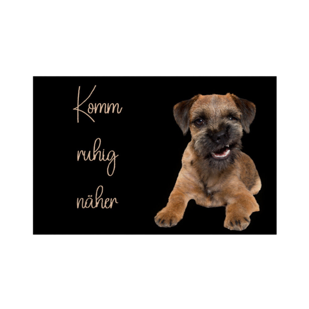 Fußmatte "Border Terrier" Weiß – hunde-shirt.de