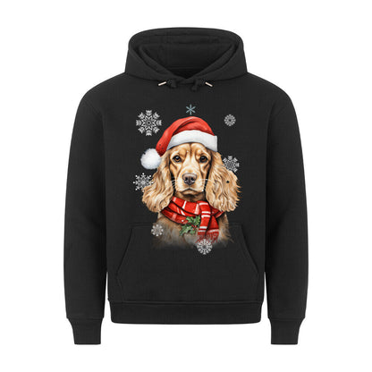 Premium Hoodie "Cocker Christmas" Schwarz – hunde-shirt.de