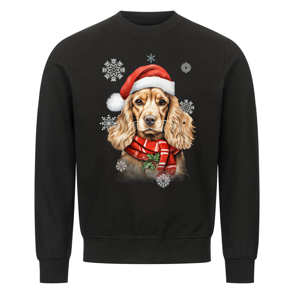 Premium Sweatshirt "Cocker Christmas" Schwarz – hunde-shirt.de
