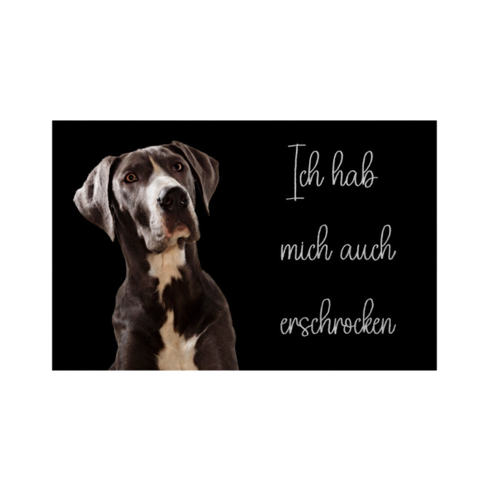 Fußmatte "Dogge" Weiß – hunde-shirt.de