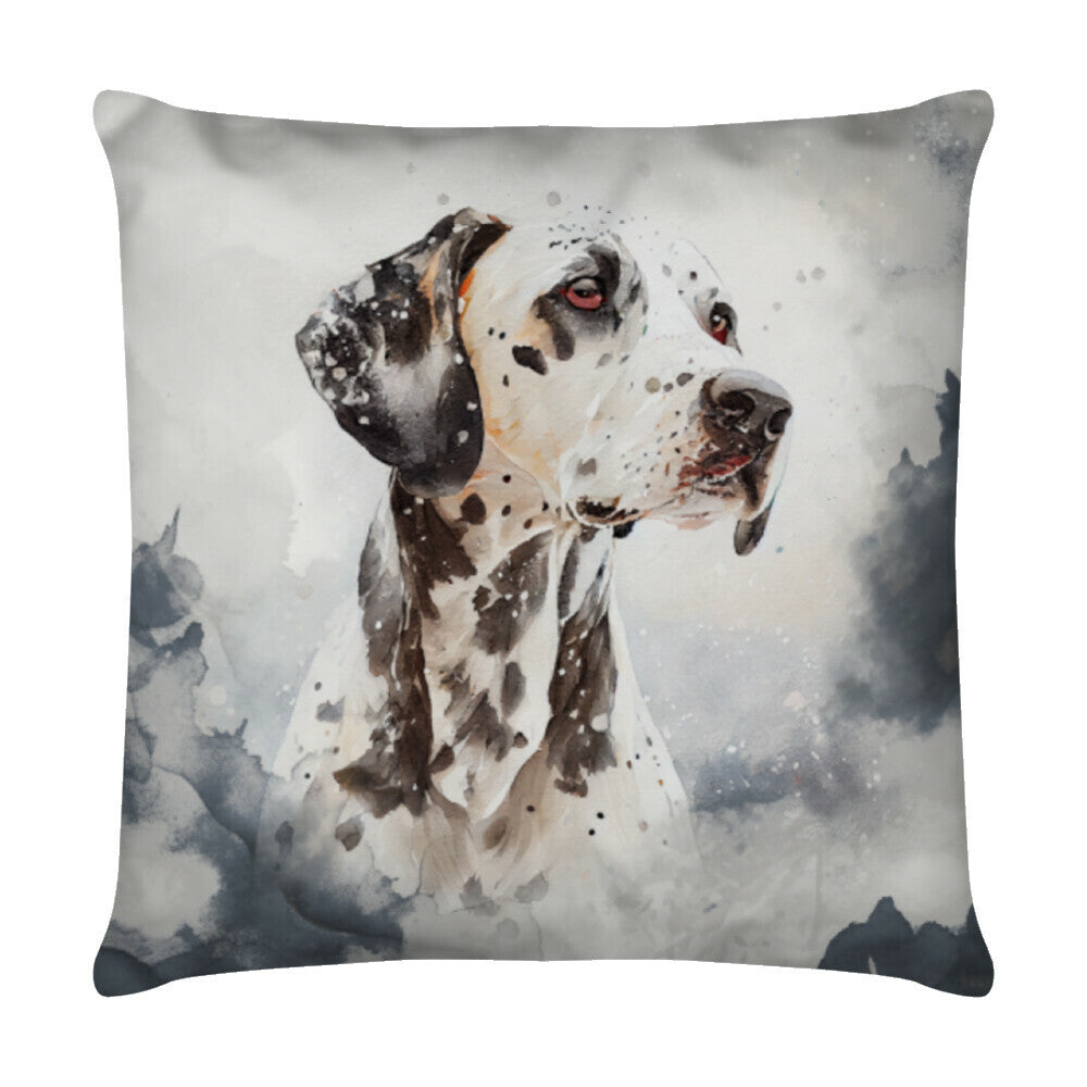 Kissen "Dalmatiner Winter" Weiß – hunde-shirt.de