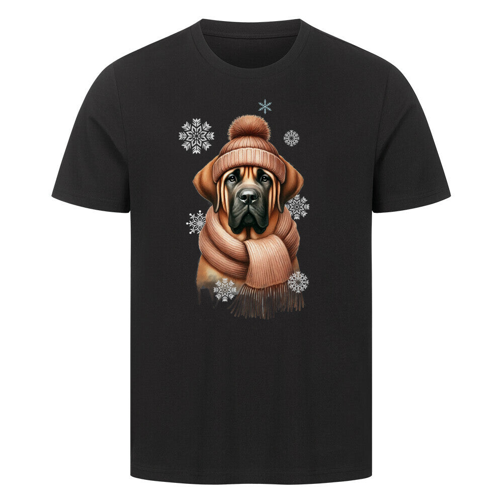Premium T-Shirt "Fila Brasileiro Winter" Schwarz – hunde-shirt.de