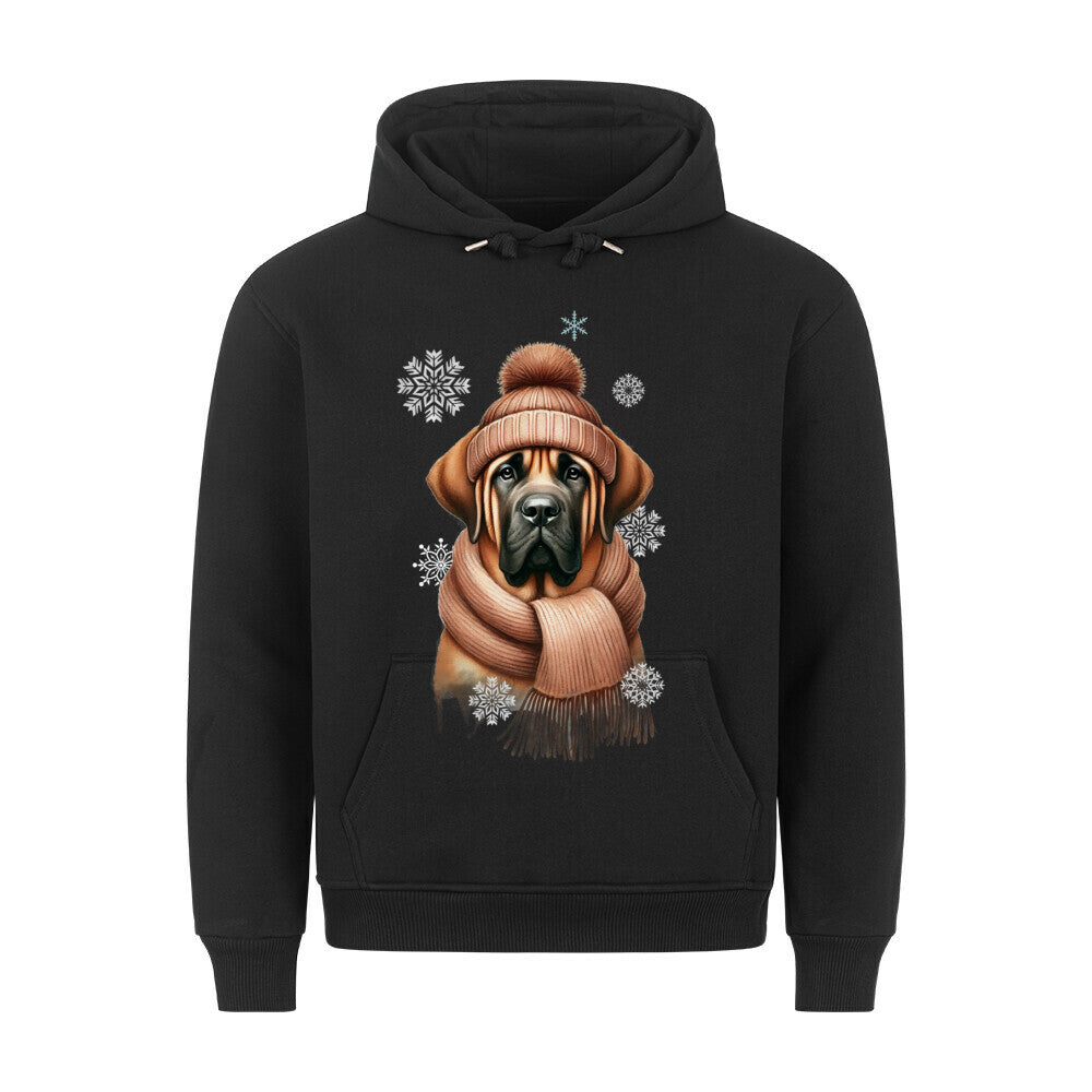 Premium Hoodie "Fila Brasileiro Winter" Schwarz – hunde-shirt.de
