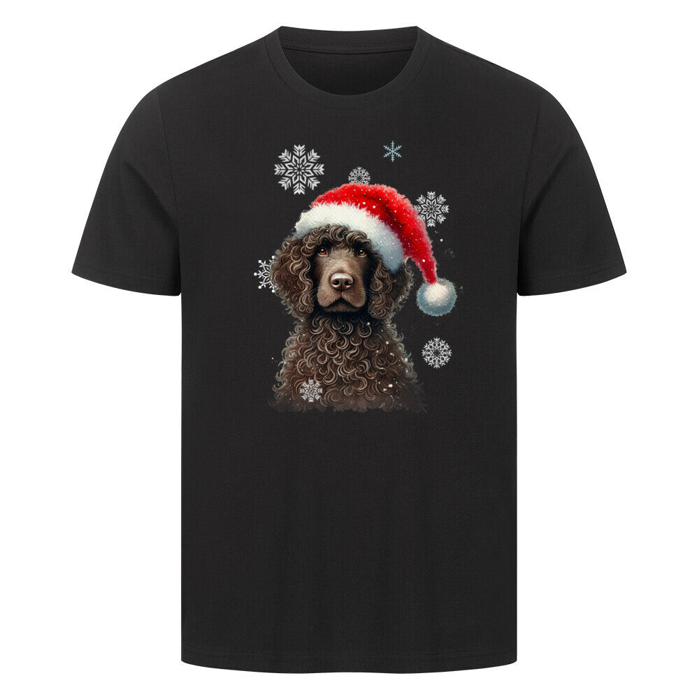 Premium T-Shirt "Golden Doodle Winter" Schwarz – hunde-shirt.de