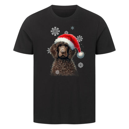 Premium T-Shirt "Golden Doodle Winter" Schwarz – hunde-shirt.de