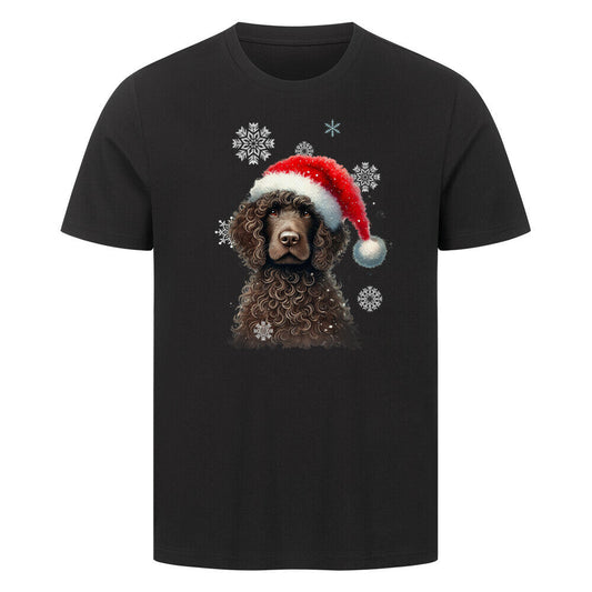 Premium T-Shirt "Golden Doodle Winter" Schwarz – hunde-shirt.de