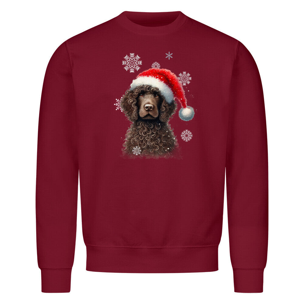 Premium Sweatshirt "Golden Doodle Winter" Burgunder – hunde-shirt.de