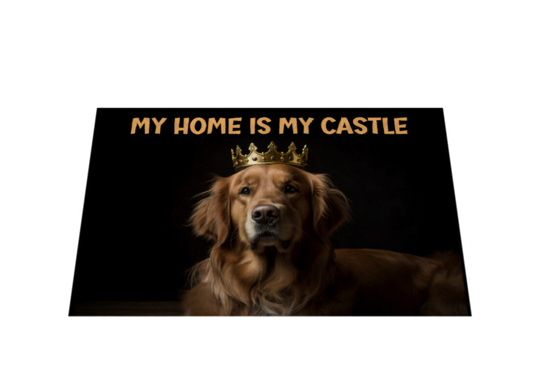 Fußmatte "Golden Retriever Castle" – hunde-shirt.de