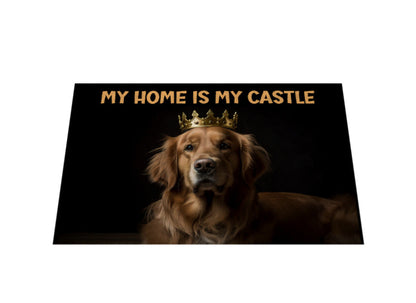 Fußmatte "Golden Retriever Castle" – hunde-shirt.de