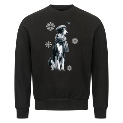 Premium Sweatshirt "Greyhound Winter" Schwarz – hunde-shirt.de