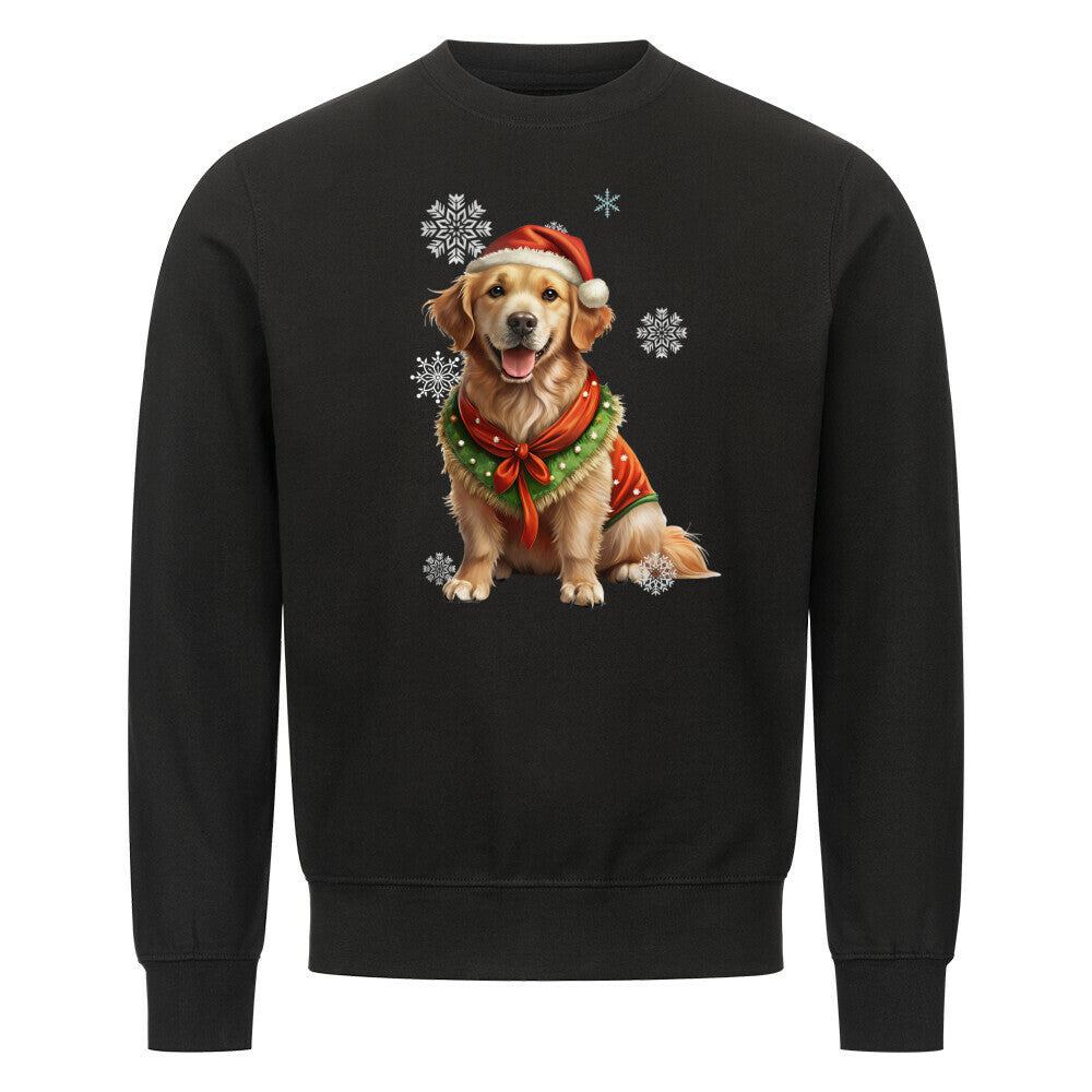 Premium Sweatshirt "Golden Retriever Christmas" Schwarz – hunde-shirt.de