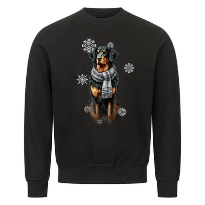 Premium Sweatshirt "Hovawart Winter" Schwarz – hunde-shirt.de