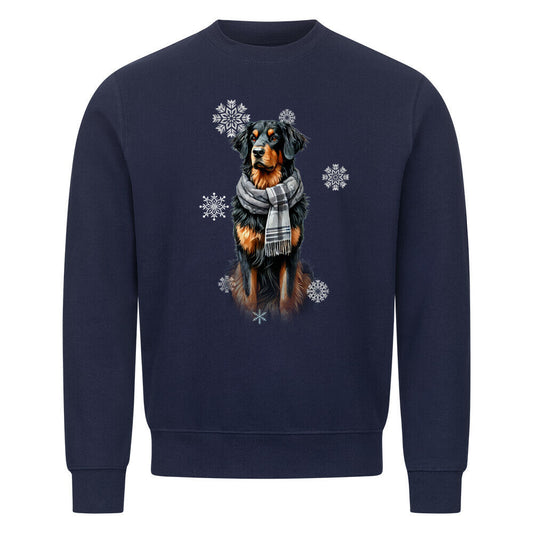Premium Sweatshirt "Hovawart Winter" Navy Blue – hunde-shirt.de