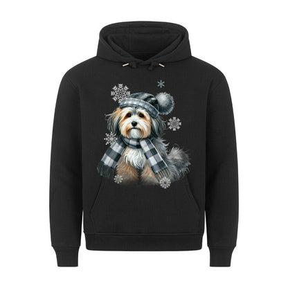 Premium Hoodie "Havaneser Winter" Schwarz – hunde-shirt.de