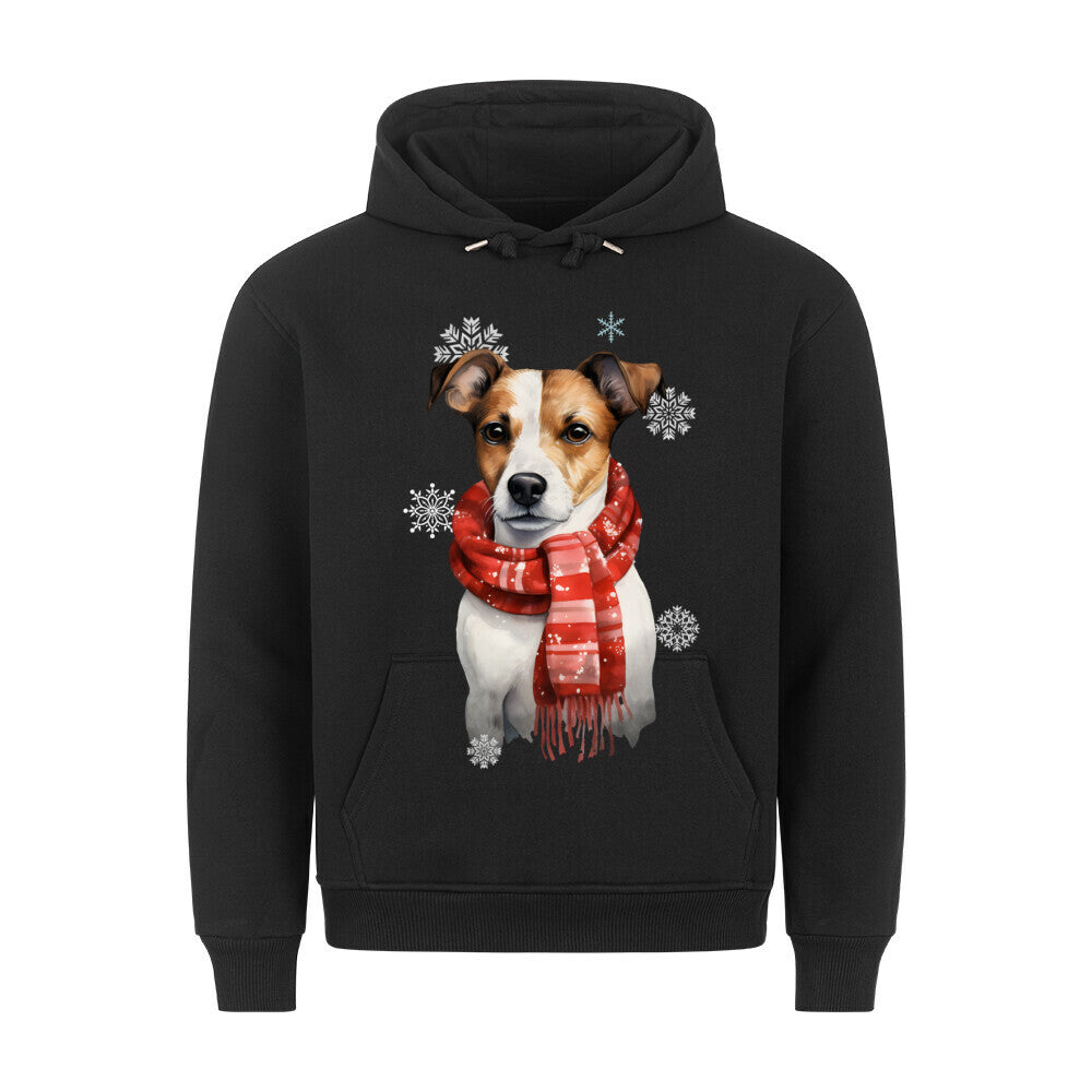Premium Hoodie "Jack Russell Terrier Winter" Schwarz – hunde-shirt.de