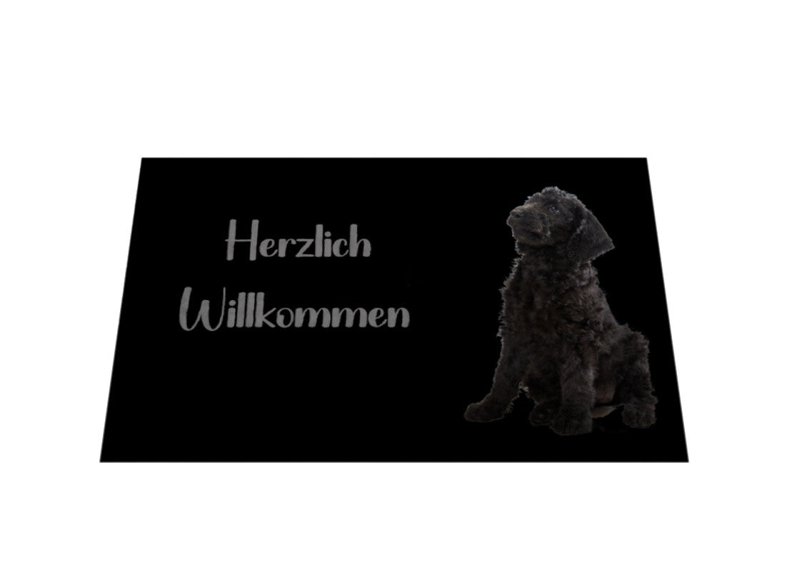 Fußmatte "Labradoodle schwarz " – hunde-shirt.de