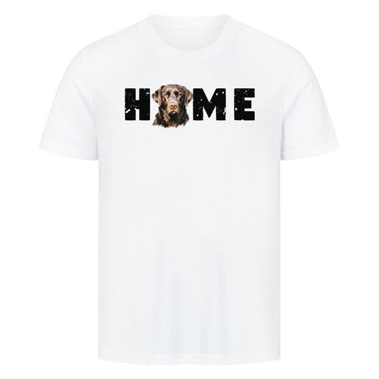 Premium T-Shirt "Labrador HOME" Weiß – hunde-shirt.de