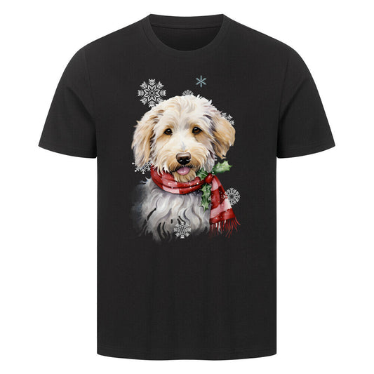 Premium T-Shirt "Labradoodle Winter" Schwarz – hunde-shirt.de
